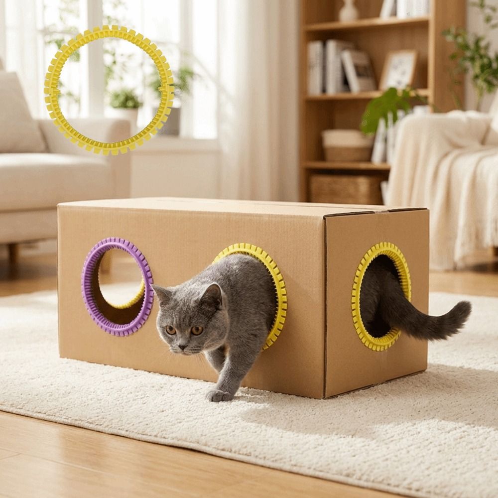 House Hair Care - Tunnel per gatti in plastica, spazzola