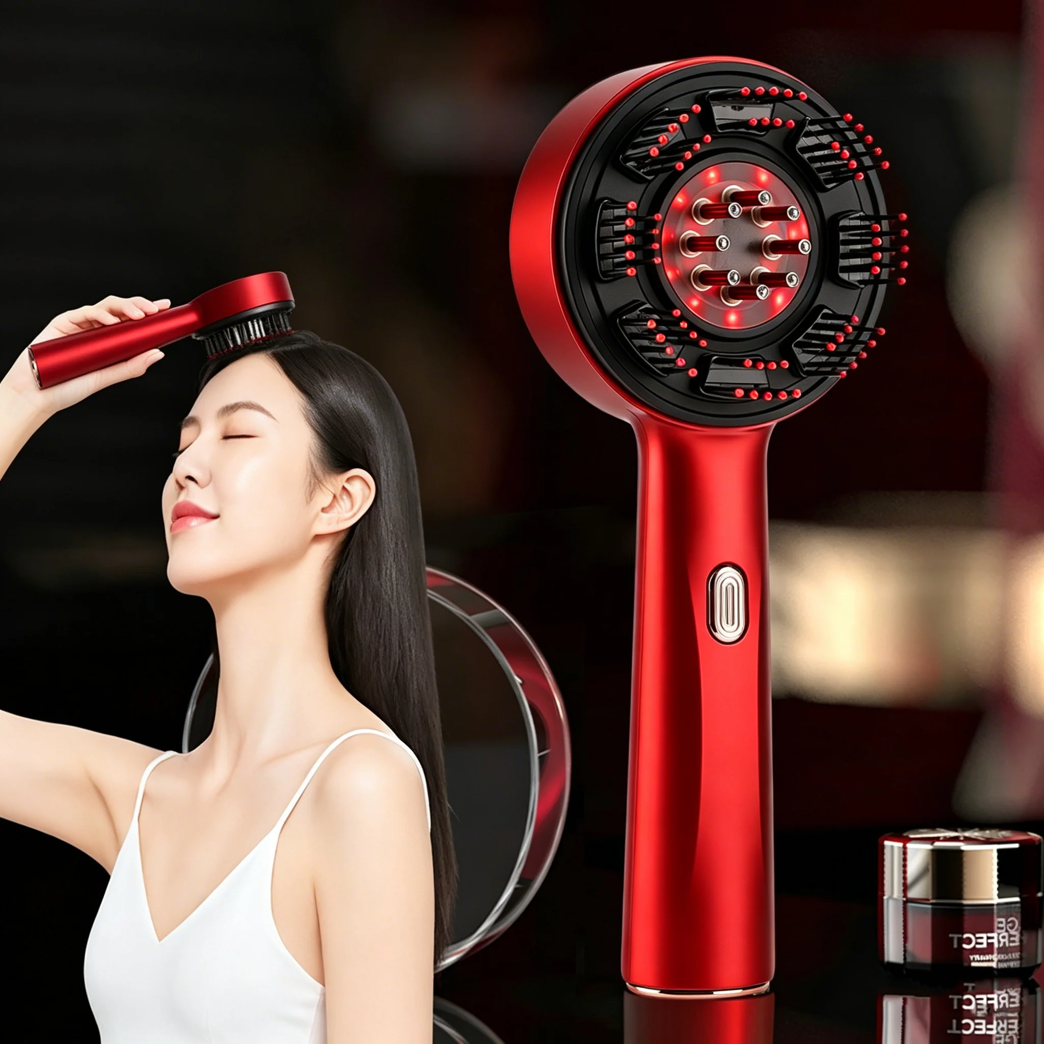 Hair Care Oil - Pettine Massaggiante Elettrico Portatile, Applicatore di