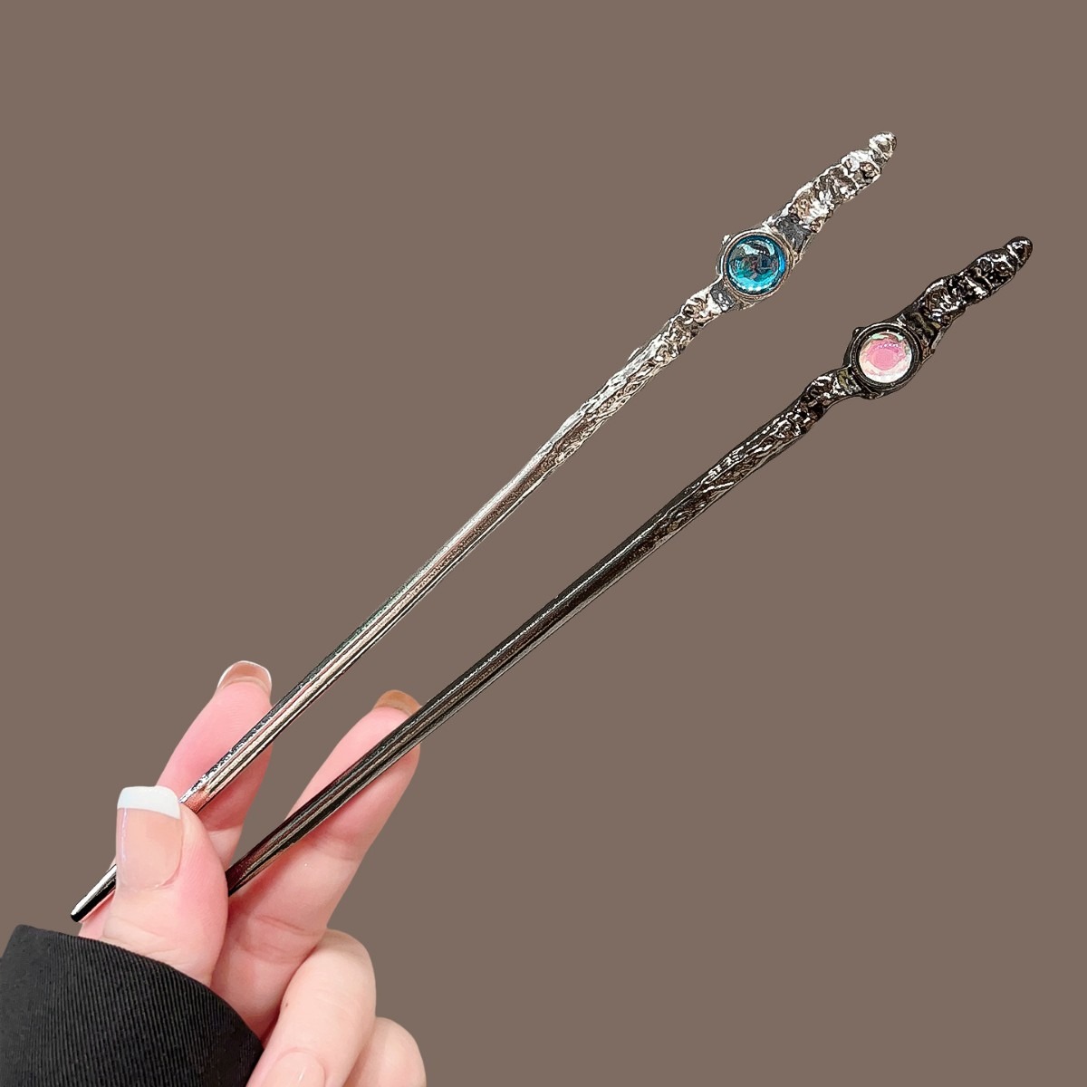 Clip In Hair Piece - 2 pezzi di lusso elegante oro